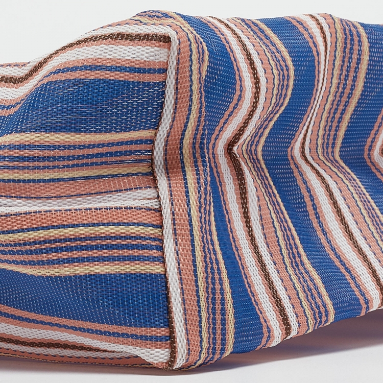 Pre Owned Marni Multicolor Nylon Market Stripe Tote 