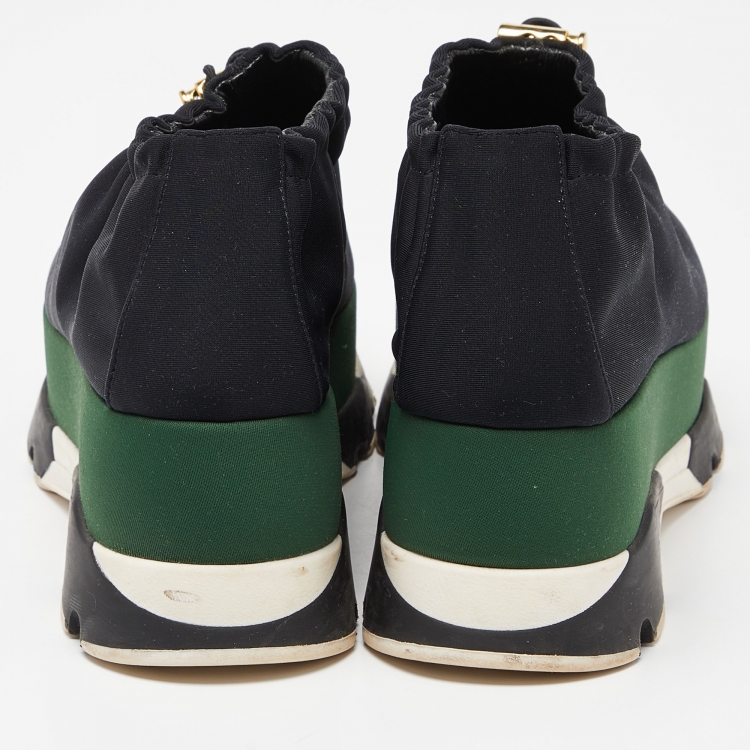 Pre Owned Marni Black Nylon Bungee Sneakers Size 39