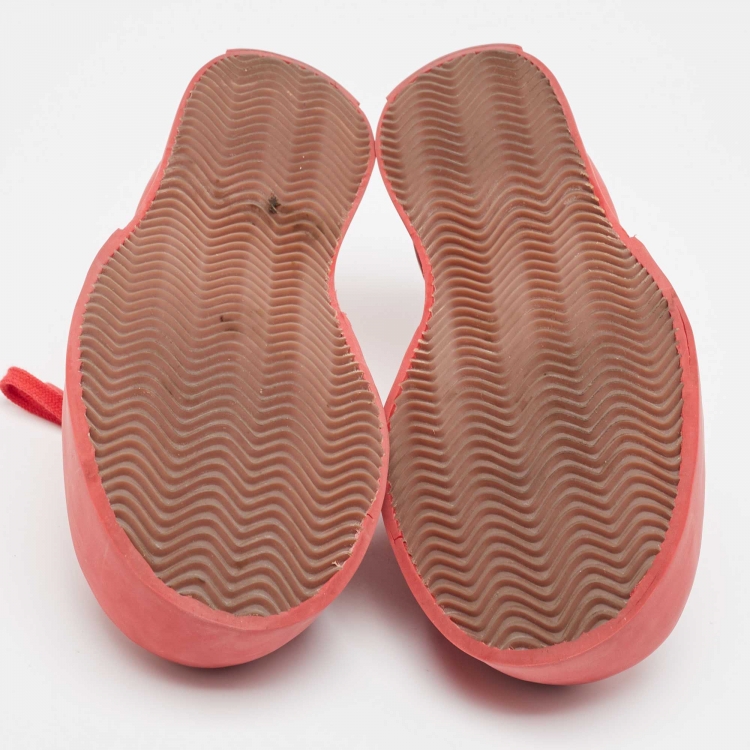 Pre Owned Marni Red Canvas and Rubber Pablo Sneakers Size 37