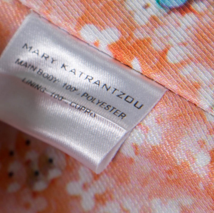Pre Owned Mary Katrantzou Bejeweled Bow Print Embellished Silverfloss Crop Top M