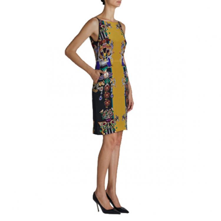 Pre Owned Mary Katrantzou Halle Printed Crepe Sheath Dress S
