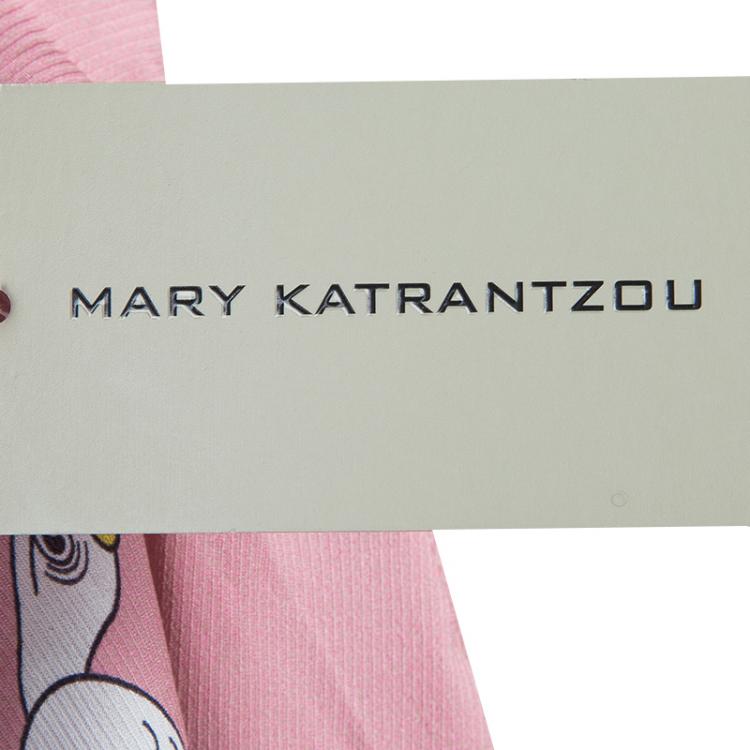 Pre Owned Mary Katrantzou Pink Eve Printed Dress S