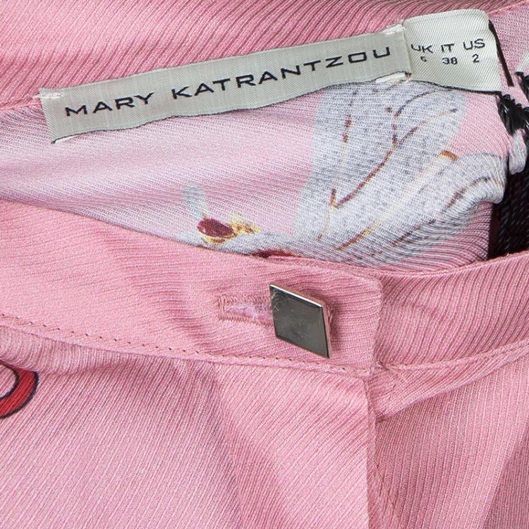 Pre Owned Mary Katrantzou Pink Eve Printed Dress S