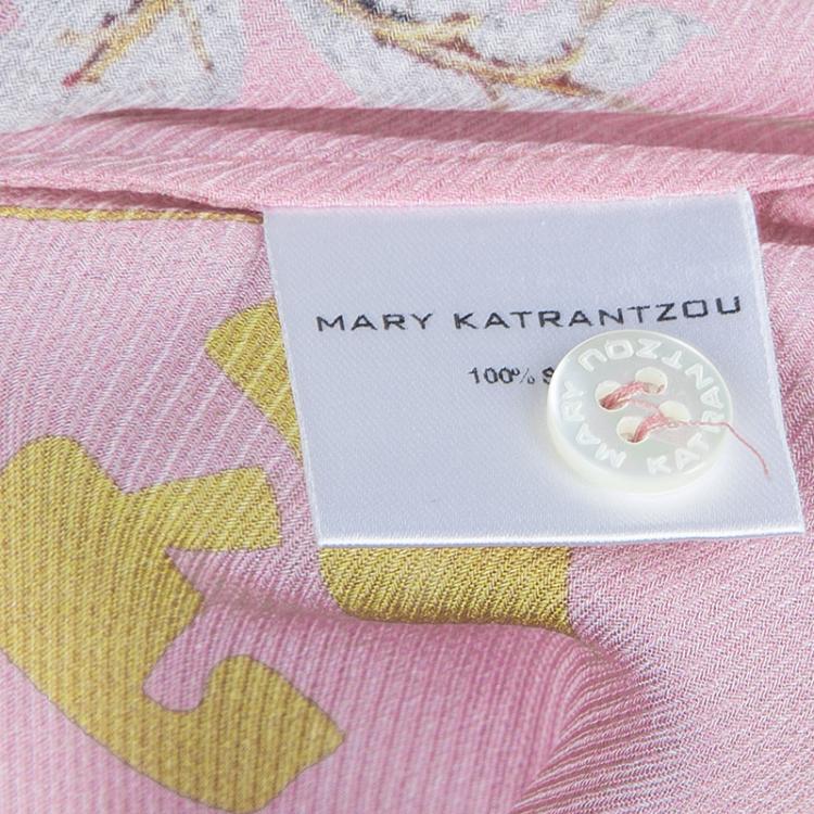Pre Owned Mary Katrantzou Pink Eve Printed Dress S