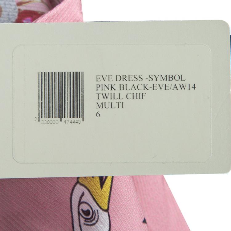 Pre Owned Mary Katrantzou Pink Eve Printed Dress S