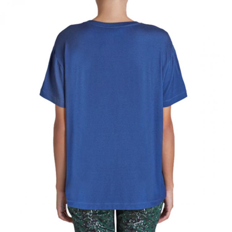 مملوكة مسبقًا Mary Katrantzou Navy and Orange Printed T-Shirt M