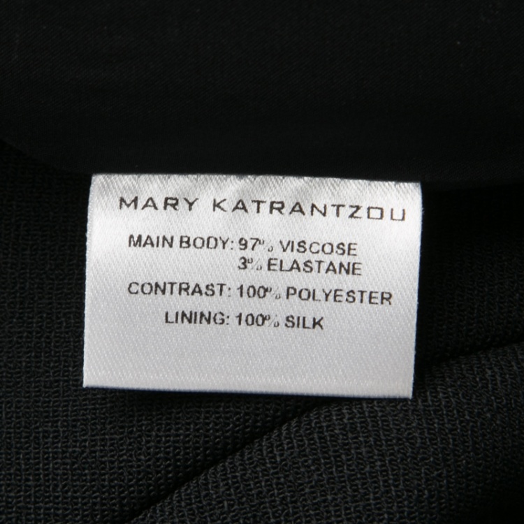 Pre Owned Mary Katrantzou Black Rainbow Striped Pleated Panel Insert Nema Skirt M