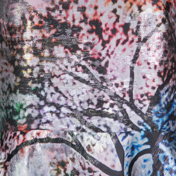Pre Owned Mary Katrantzou Multicolor Metallic Jacquard Babelonia Dress M