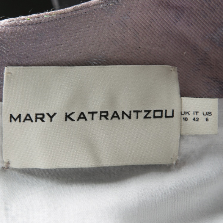 Pre Owned Mary Katrantzou Multicolor Metallic Jacquard Babelonia Dress M