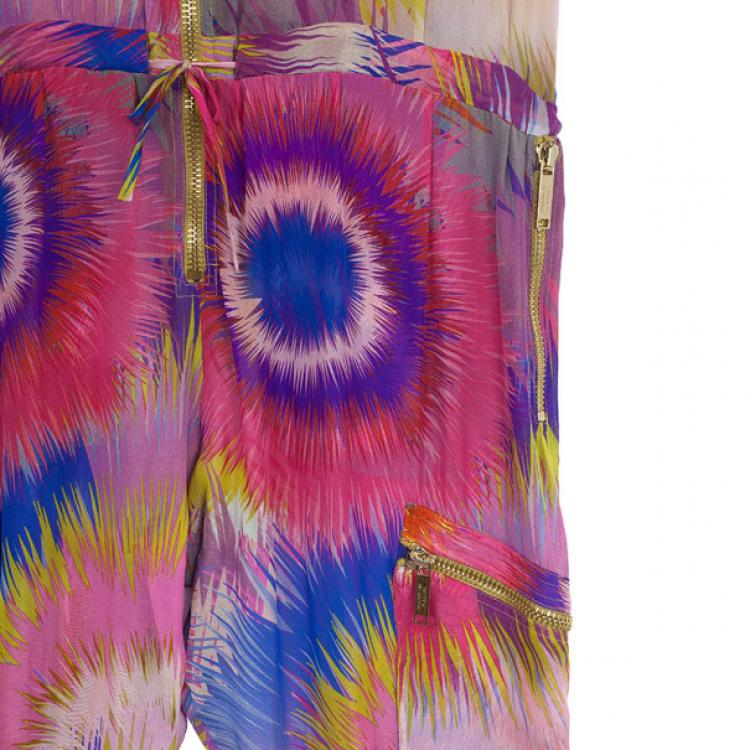 مملوكة مسبقًا Matthew Williamson Bright Escape Silk Jumpsuit L