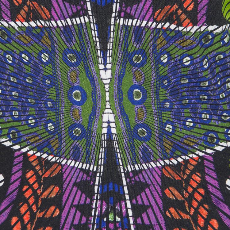 Pre Owned Matthew Williamson Multicolor Printed Cutout Back Detail Sleeveless Dress S