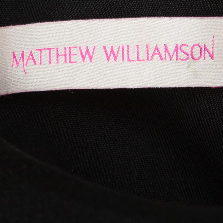 Pre Owned Matthew Williamson Multicolor Printed Cutout Back Detail Sleeveless Dress S