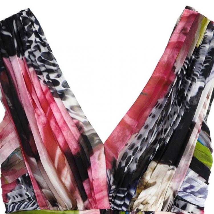 Pre Owned Matthew Williamson Multi-silk Printed Dress M