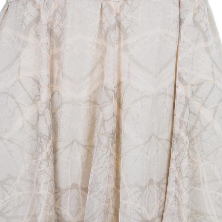 Pre Owned Matthew Williamson Beaded Neck Multi Print Gown M