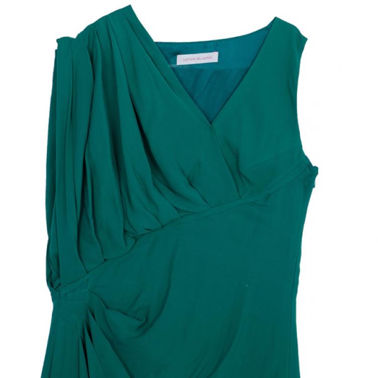 Pre Owned Matthew Williamson Green Cocktail Dress M