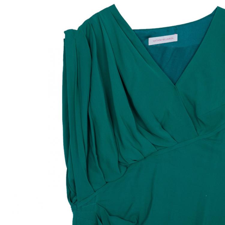 Pre Owned Matthew Williamson Green Cocktail Dress M