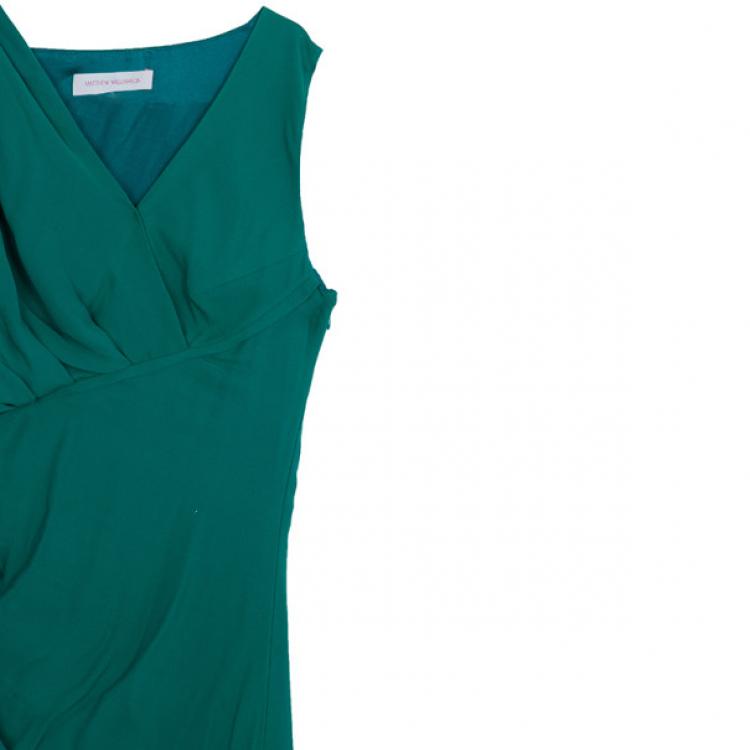 Pre Owned Matthew Williamson Green Cocktail Dress M