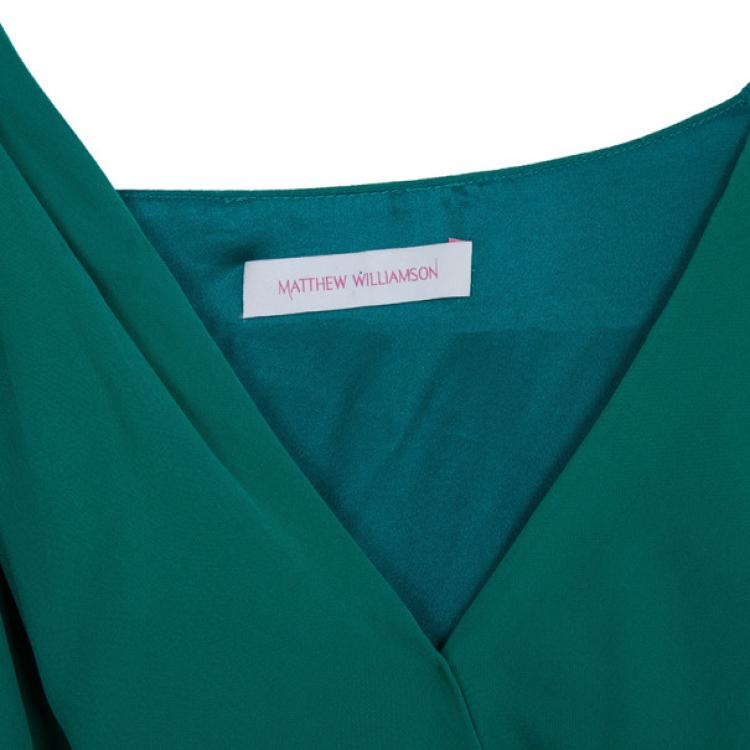Pre Owned Matthew Williamson Green Cocktail Dress M