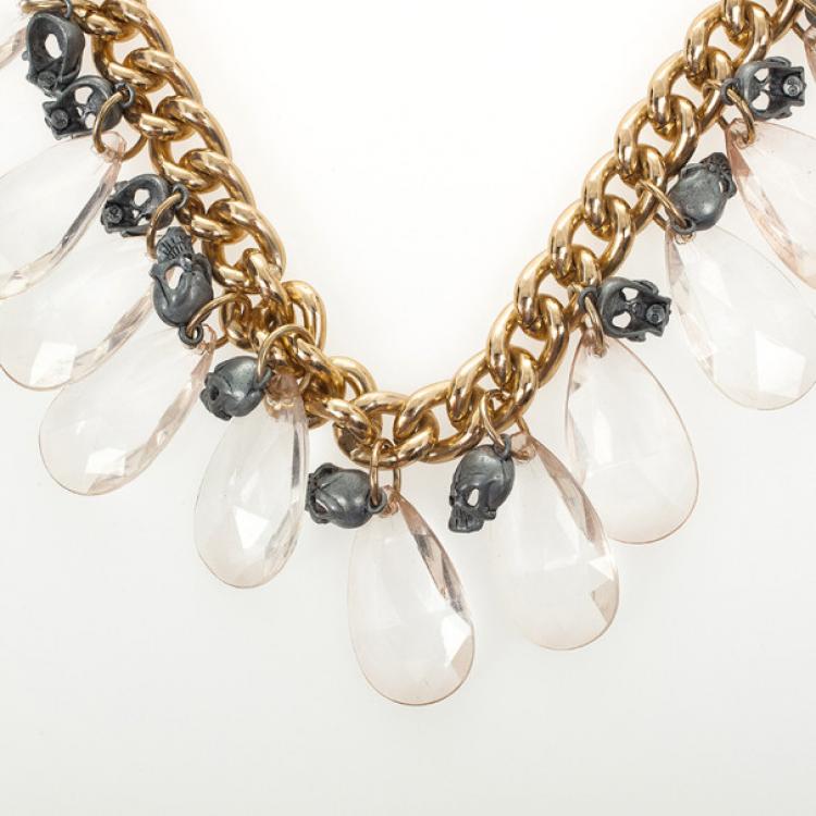 مملوكة مسبقًا Mawi Faceted Teardrop Skull Necklace