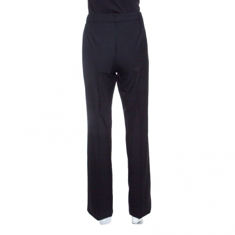 Pre Owned Max Mara Studio Black Wool Tailored Pants M
