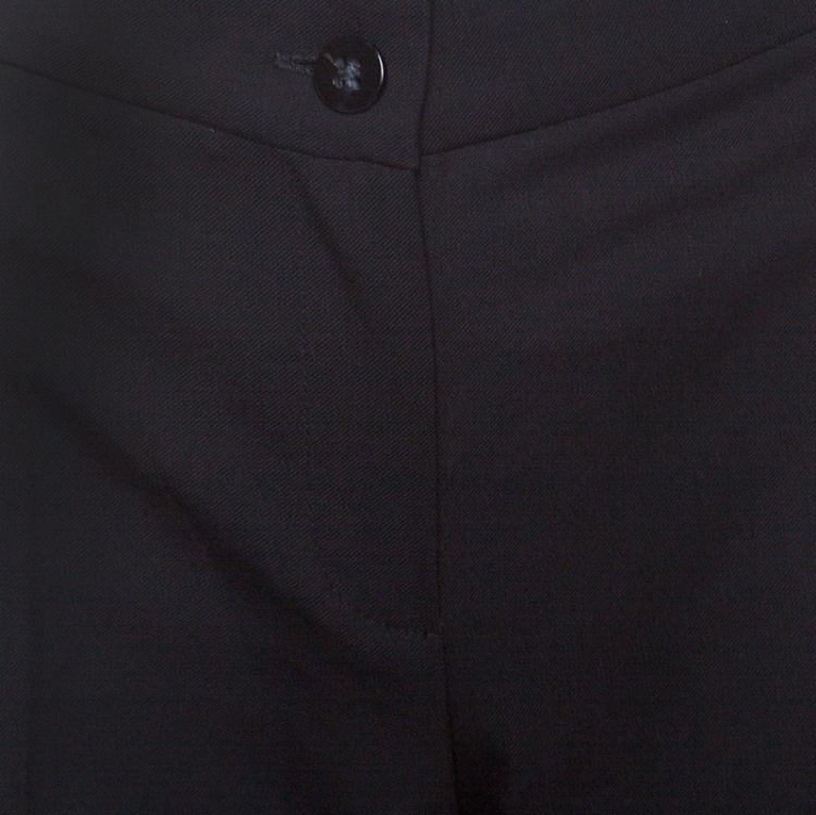 Pre Owned Max Mara Studio Black Wool Tailored Pants M