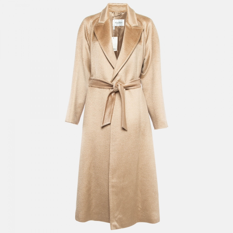 Max Mara Beige Alpaca Wool Belted Bormio Coat L Max Mara | TLC