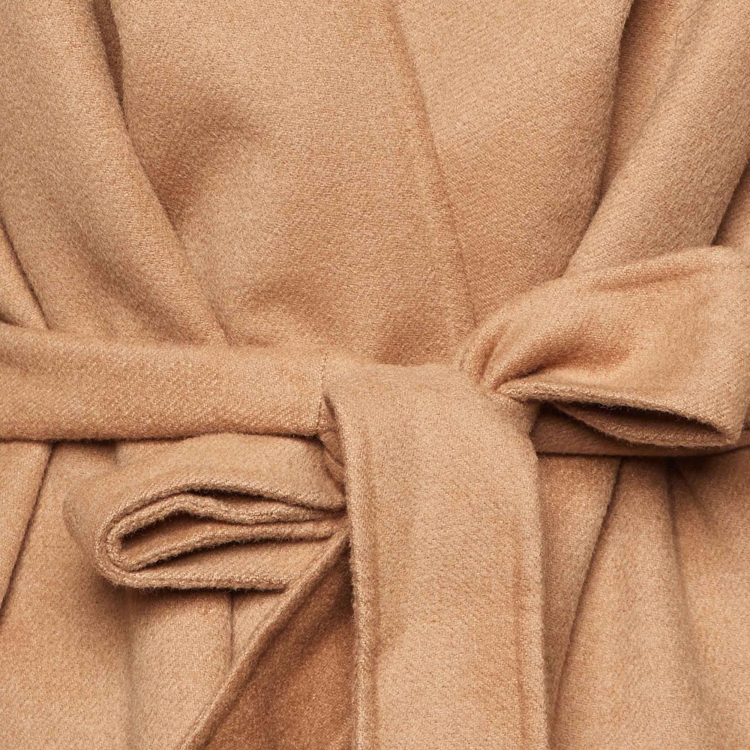Pre Owned Max Mara Brown Wool Hooded Trench Coat M