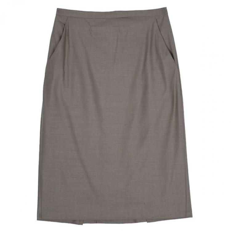 Pre Owned Max Mara Beige Skirt Suit M