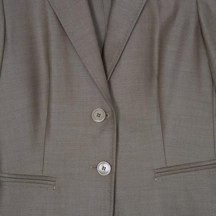 Pre Owned Max Mara Beige Skirt Suit M