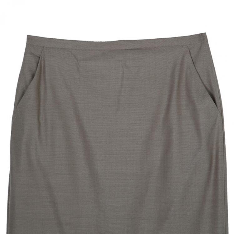 Pre Owned Max Mara Beige Skirt Suit M