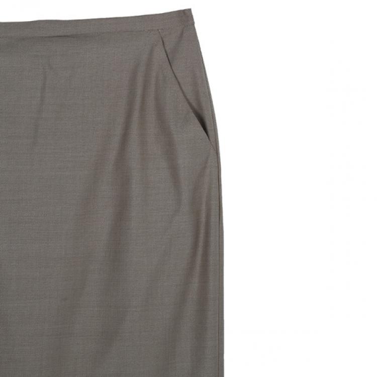 Pre Owned Max Mara Beige Skirt Suit M
