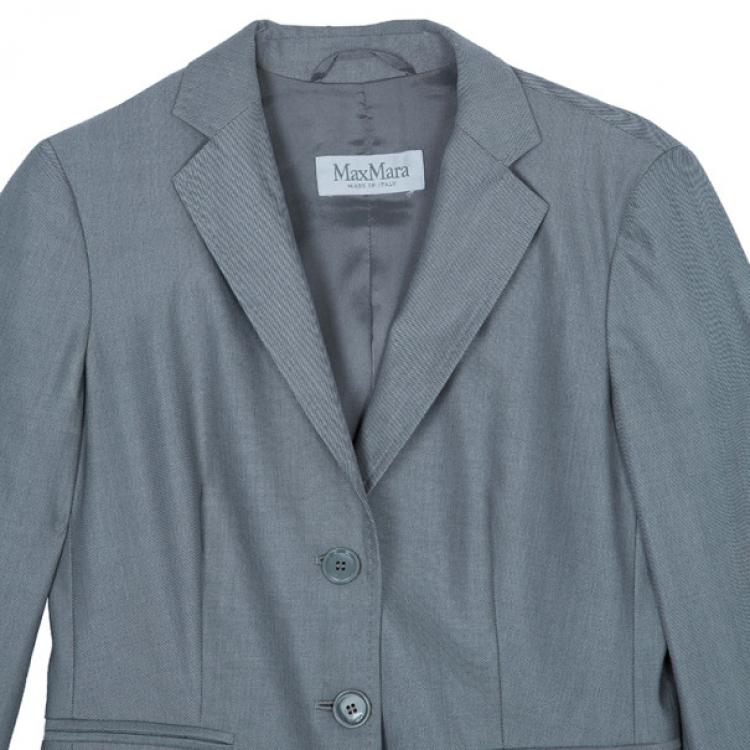 Pre Owned Max Mara Grey Laine Suit S