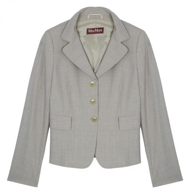 Pre Owned Max Mara Beige Laine Skirt Suit M