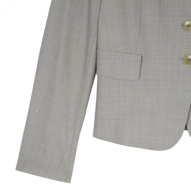 Pre Owned Max Mara Beige Laine Skirt Suit M