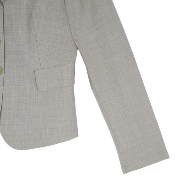 Pre Owned Max Mara Beige Laine Skirt Suit M