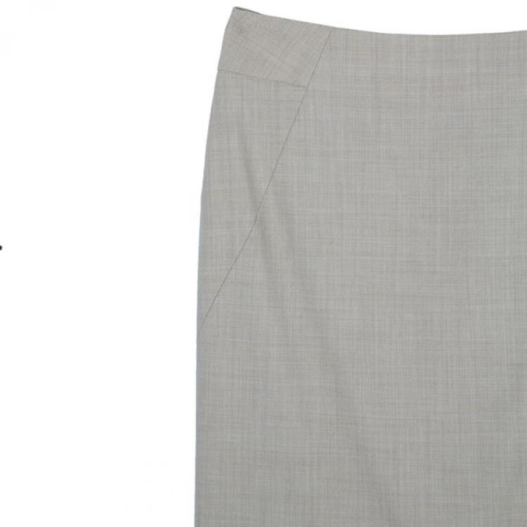 Pre Owned Max Mara Beige Laine Skirt Suit M