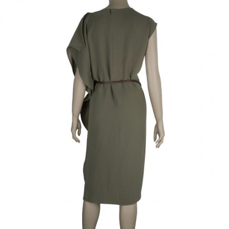 Pre Owned Max Mara Beige Belted Dress L