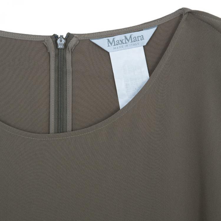 Pre Owned Max Mara Beige Belted Dress L