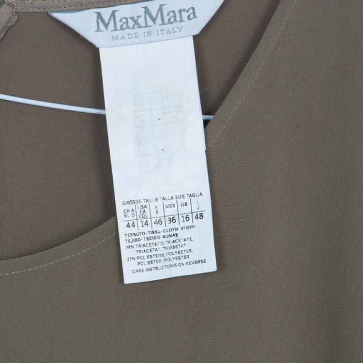 Pre Owned Max Mara Beige Belted Dress L
