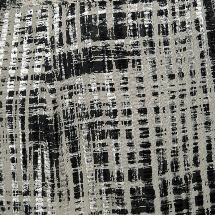 Pre Owned Max Mara Beige and Black Textured Wrap Skirt M