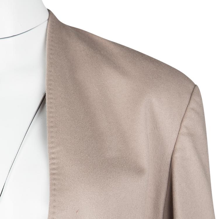 مملوكة مسبقًا Max Mara Blush Pink Wool Cashmere Front Open Long Coat S