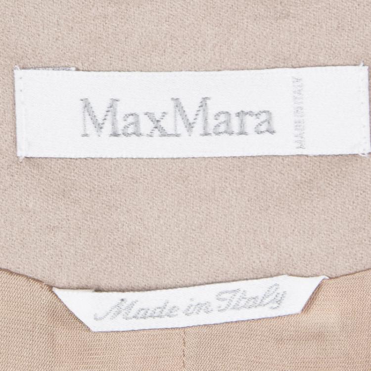 مملوكة مسبقًا Max Mara Blush Pink Wool Cashmere Front Open Long Coat S
