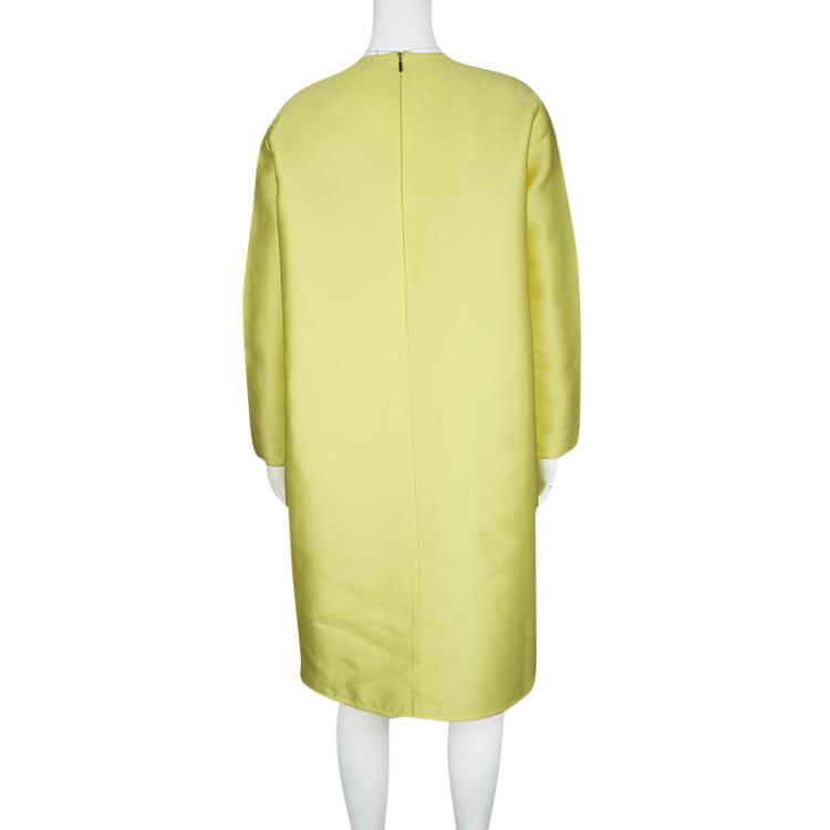 Pre Owned Max Mara Yellow Long Sleeve Dress M