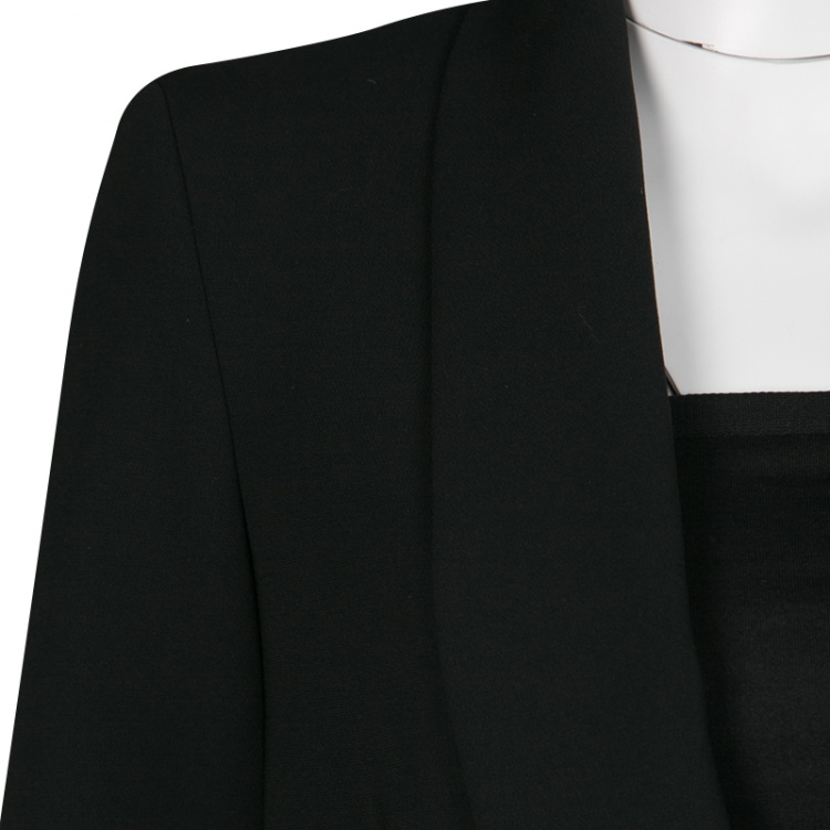 Pre Owned Max Mara Black Fitted Cropped Blazer M