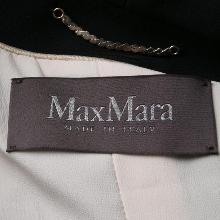 Pre Owned Max Mara Black Fitted Cropped Blazer M