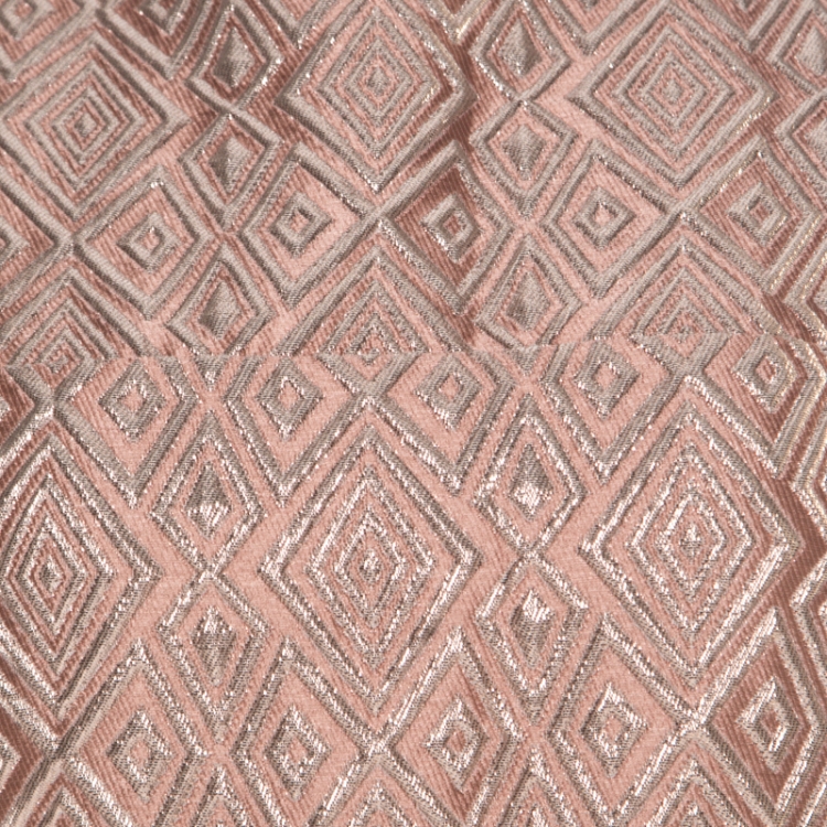 Pre Owned Max Mara Blush Pink Lurex Jacquard Patterned Sleeveless Gabriel Evening Gown S