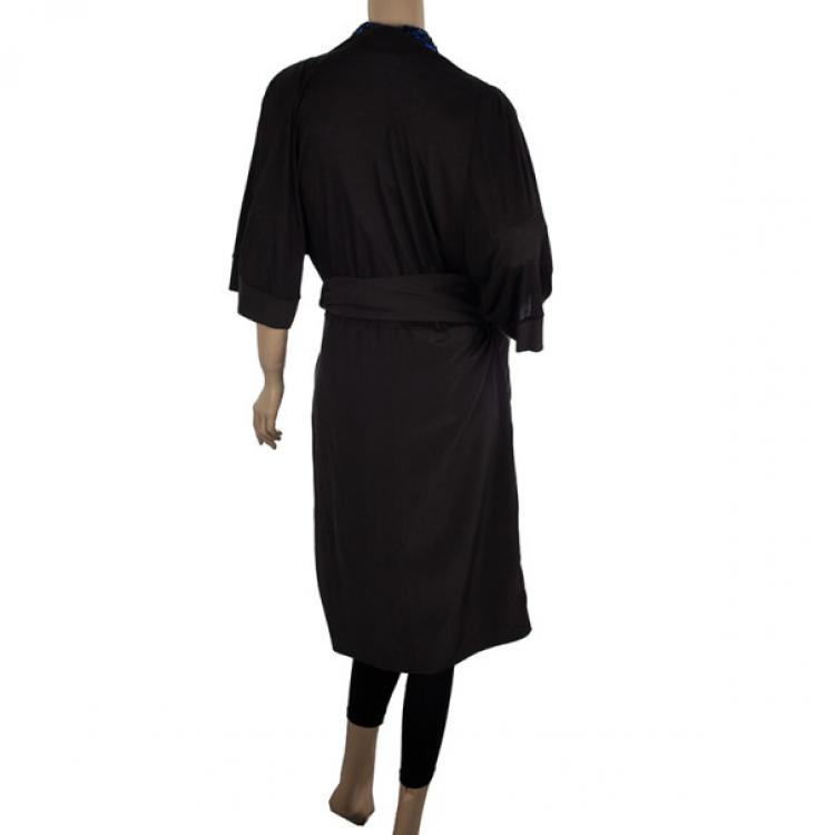 مملوكة مسبقًا Max Mara Black Wrap Silk Dress L