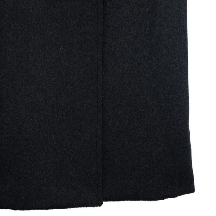 Pre Owned Max Mara Grey Cashmere Coat L