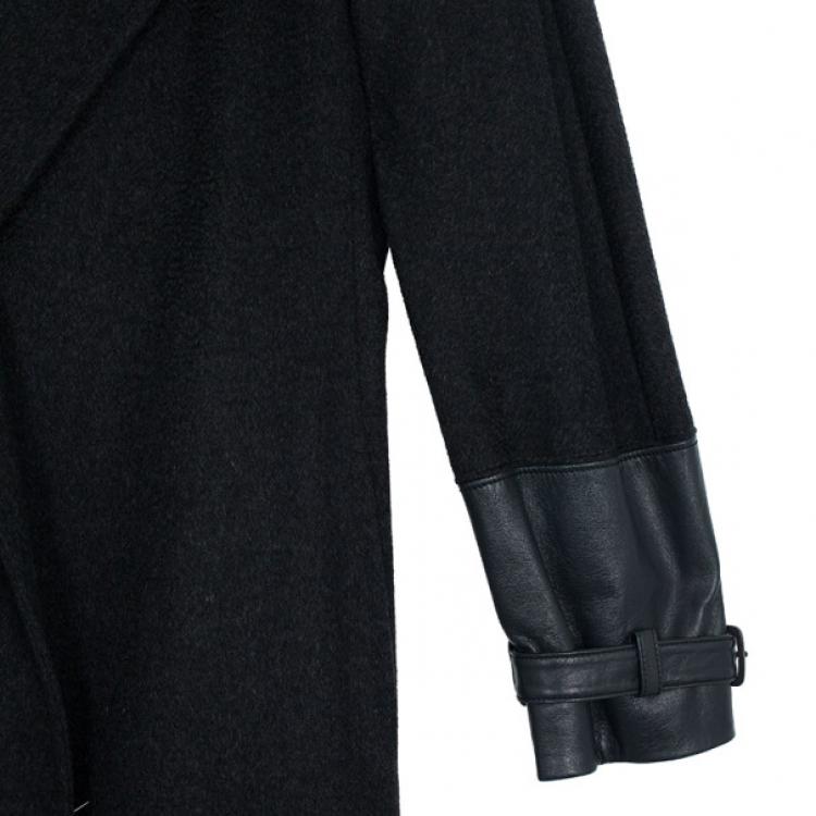 Pre Owned Max Mara Grey Cashmere Coat L