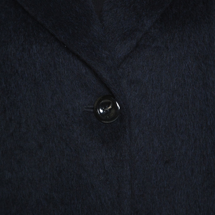 مملوكة مسبقًا Max Mara Navy Blue Alpaca Coat S